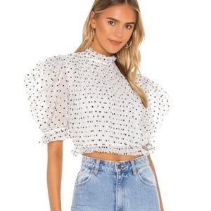 Majorelle Puff sleeve blouse